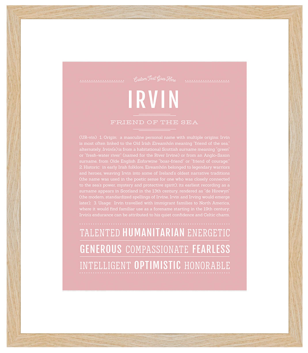 Frame Options | Dusty Rose | Maple Frame, Matted