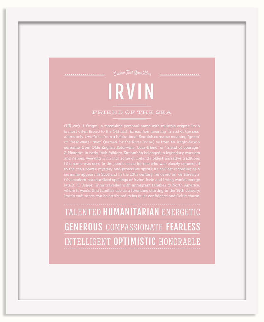 Frame Options | Dusty Rose | White Frame, Matted