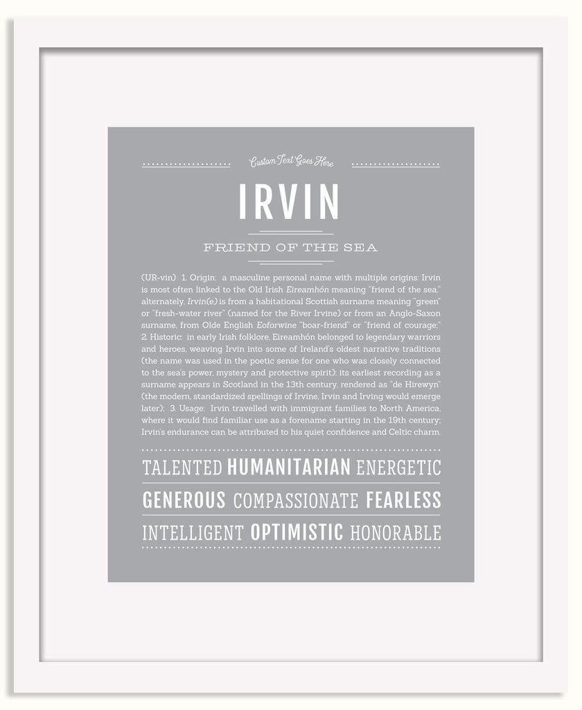Frame Options | Light Gray | White Frame, Matted