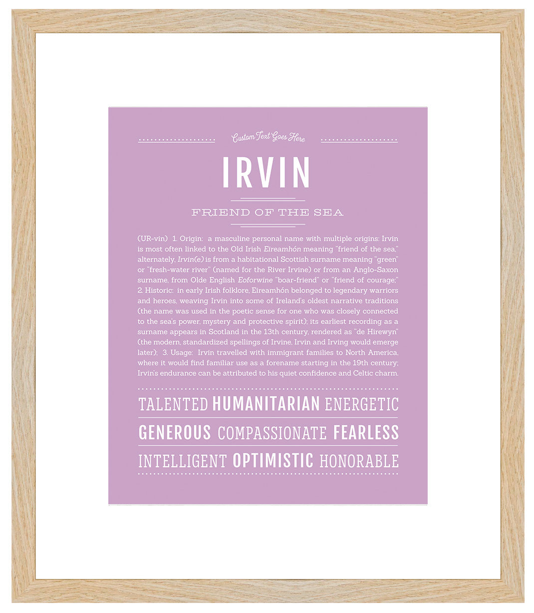 Frame Options | Lilac | Maple Frame, Matted