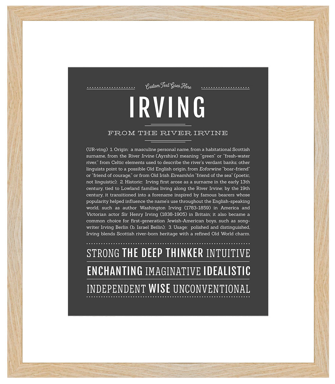 Frame Options | Charcoal Gray | Maple Frame, Matted