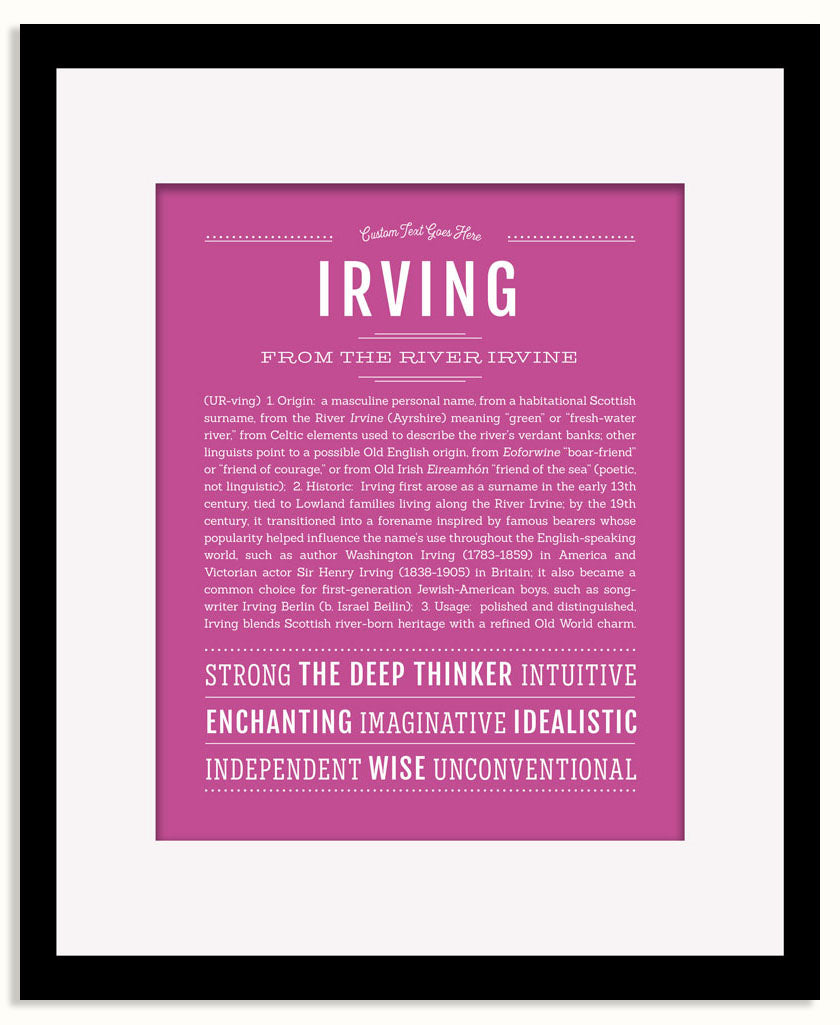 Frame Options | Dark Pink | Black Frame, Matted