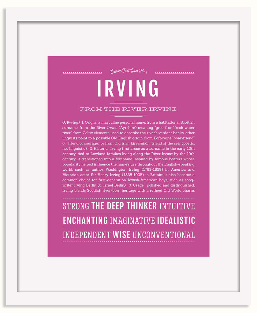 Frame Options | Dark Pink | White Frame, Matted