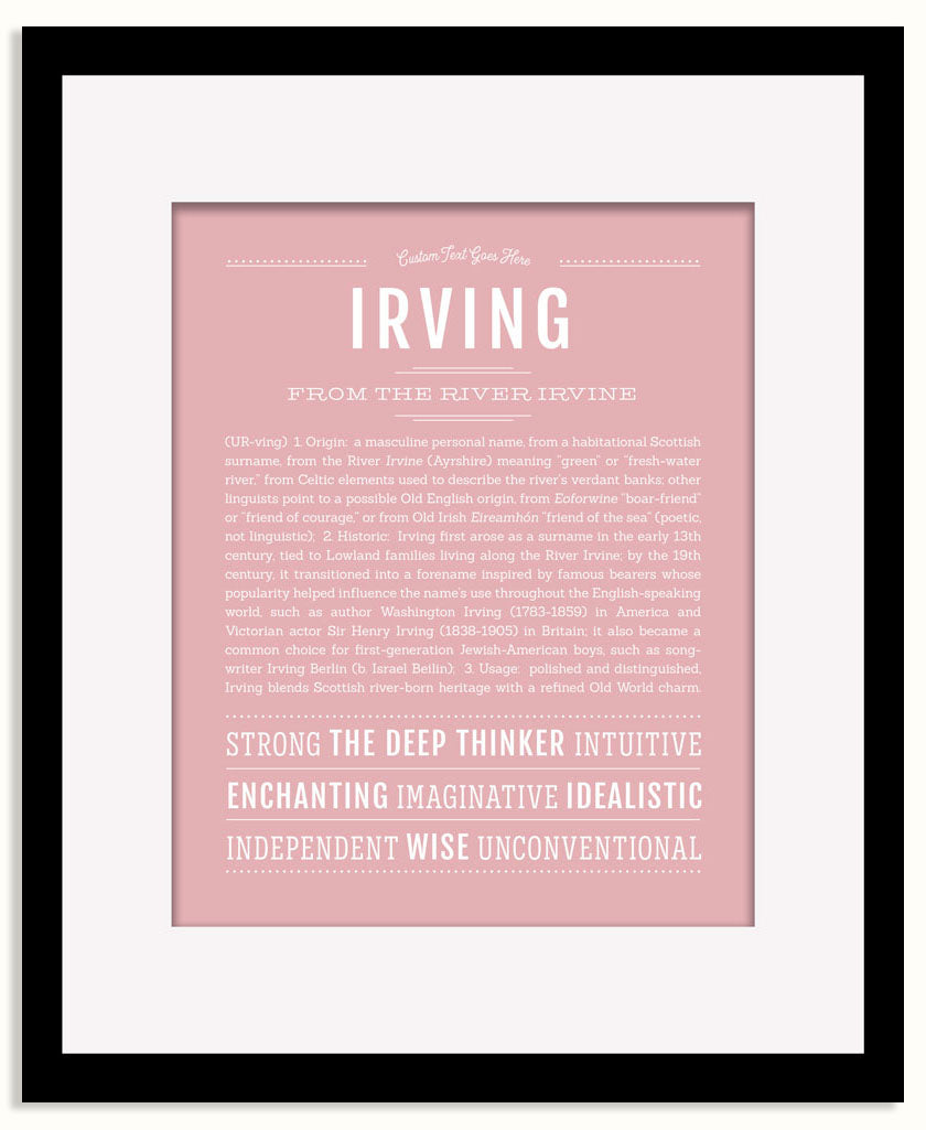 Frame Options | Dusty Rose | Black Frame, Matted