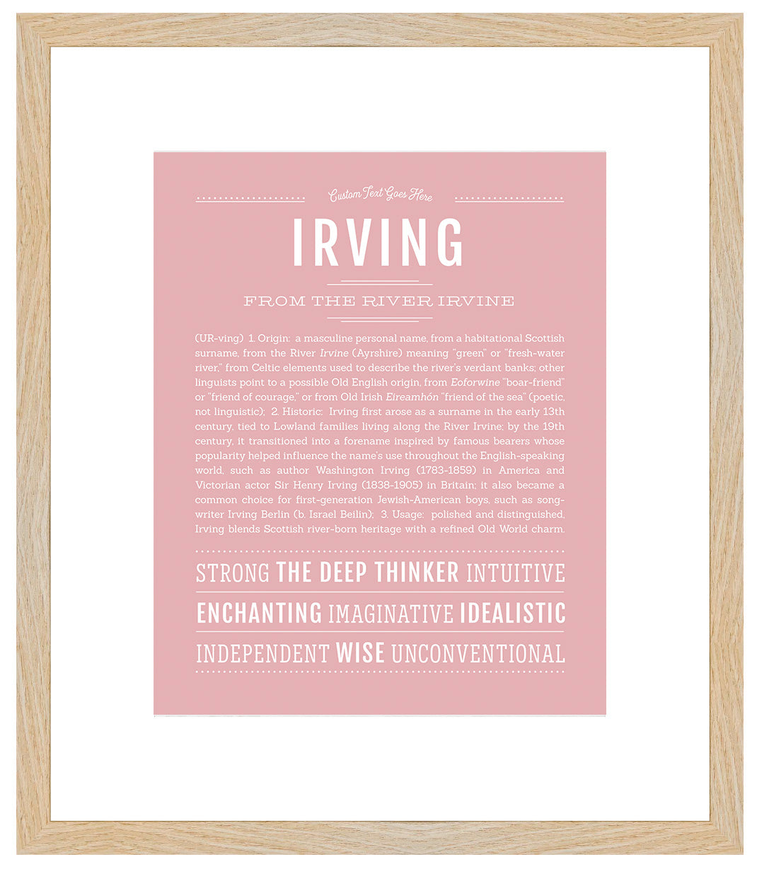 Frame Options | Dusty Rose | Maple Frame, Matted