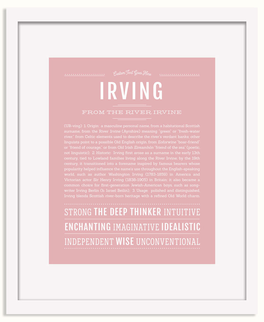 Frame Options | Dusty Rose | White Frame, Matted