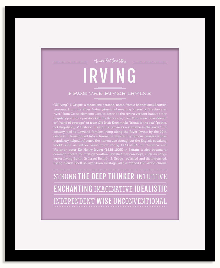Frame Options | Lilac | Black Frame, Matted
