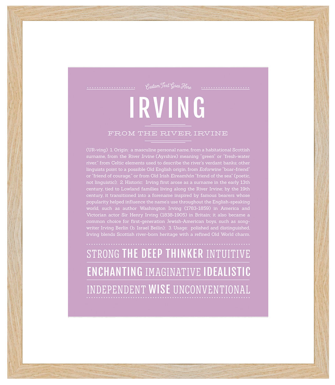 Frame Options | Lilac | Maple Frame, Matted
