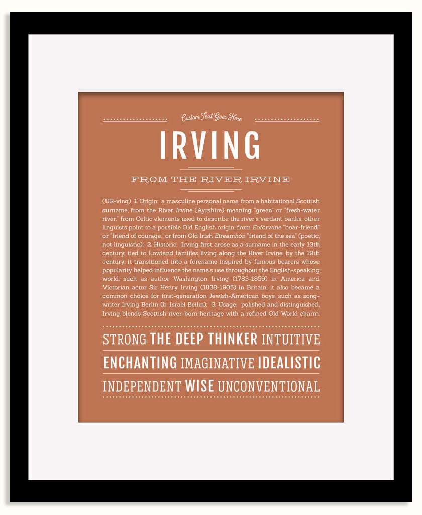 Frame Options | Terra Cotta | Black Frame, Matted