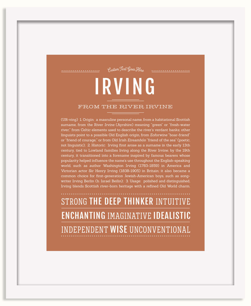 Frame Options | Terra Cotta | White Frame, Matted