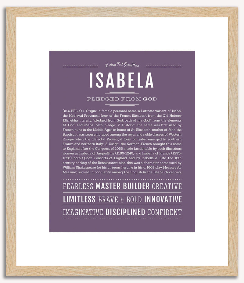 Isabela | Name Art Print