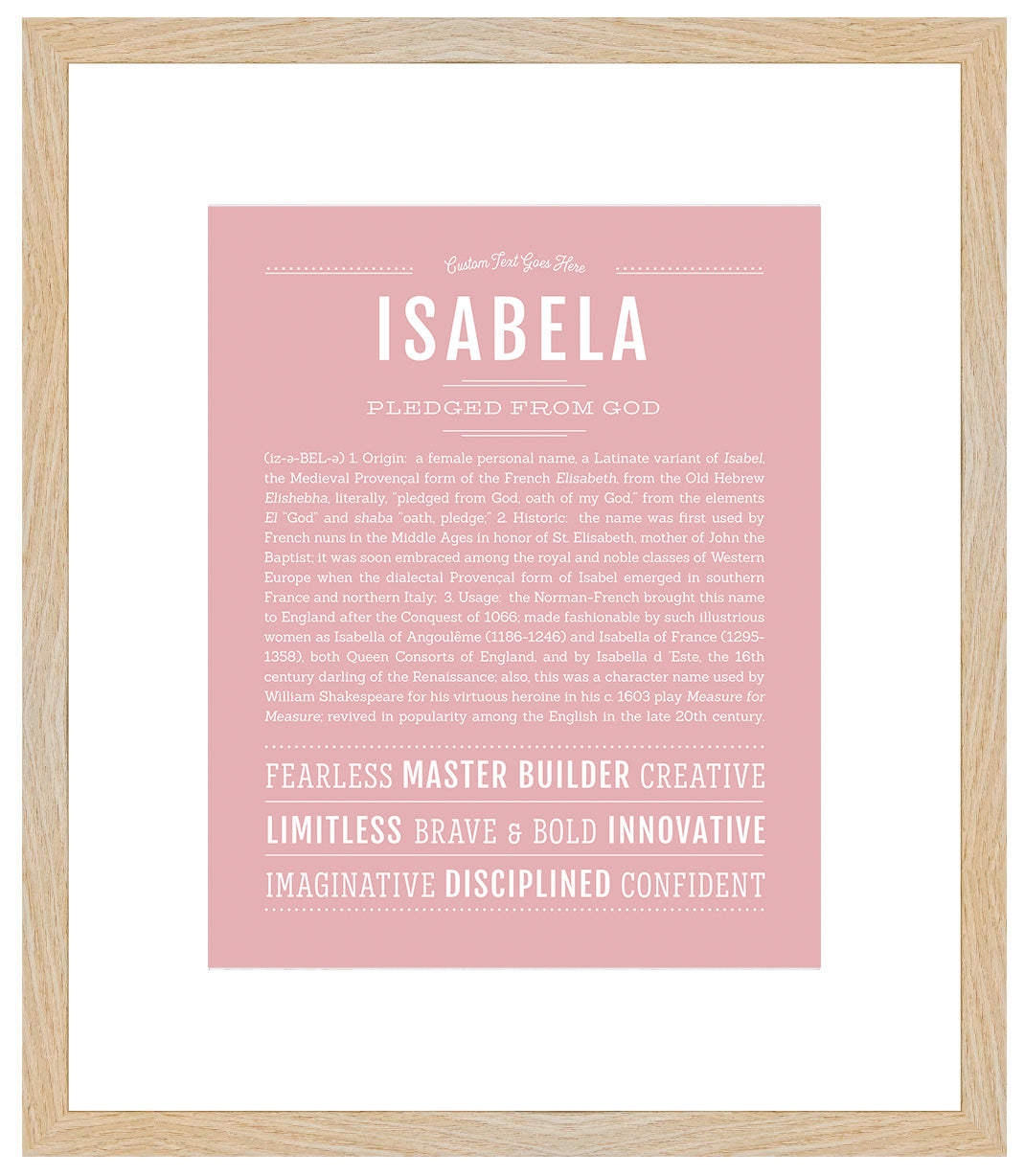 Isabela | Name Art Print