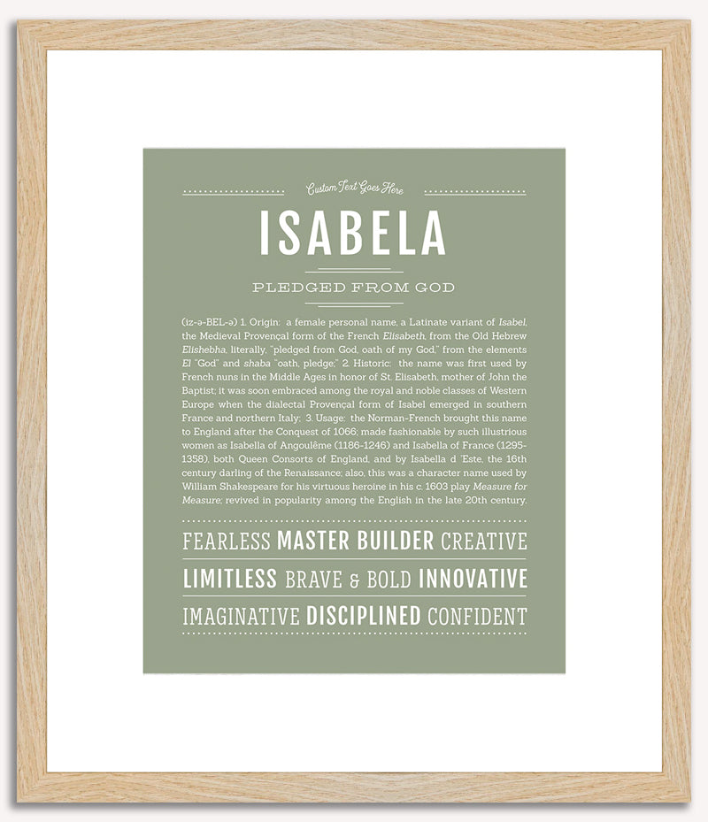 Isabela | Name Art Print