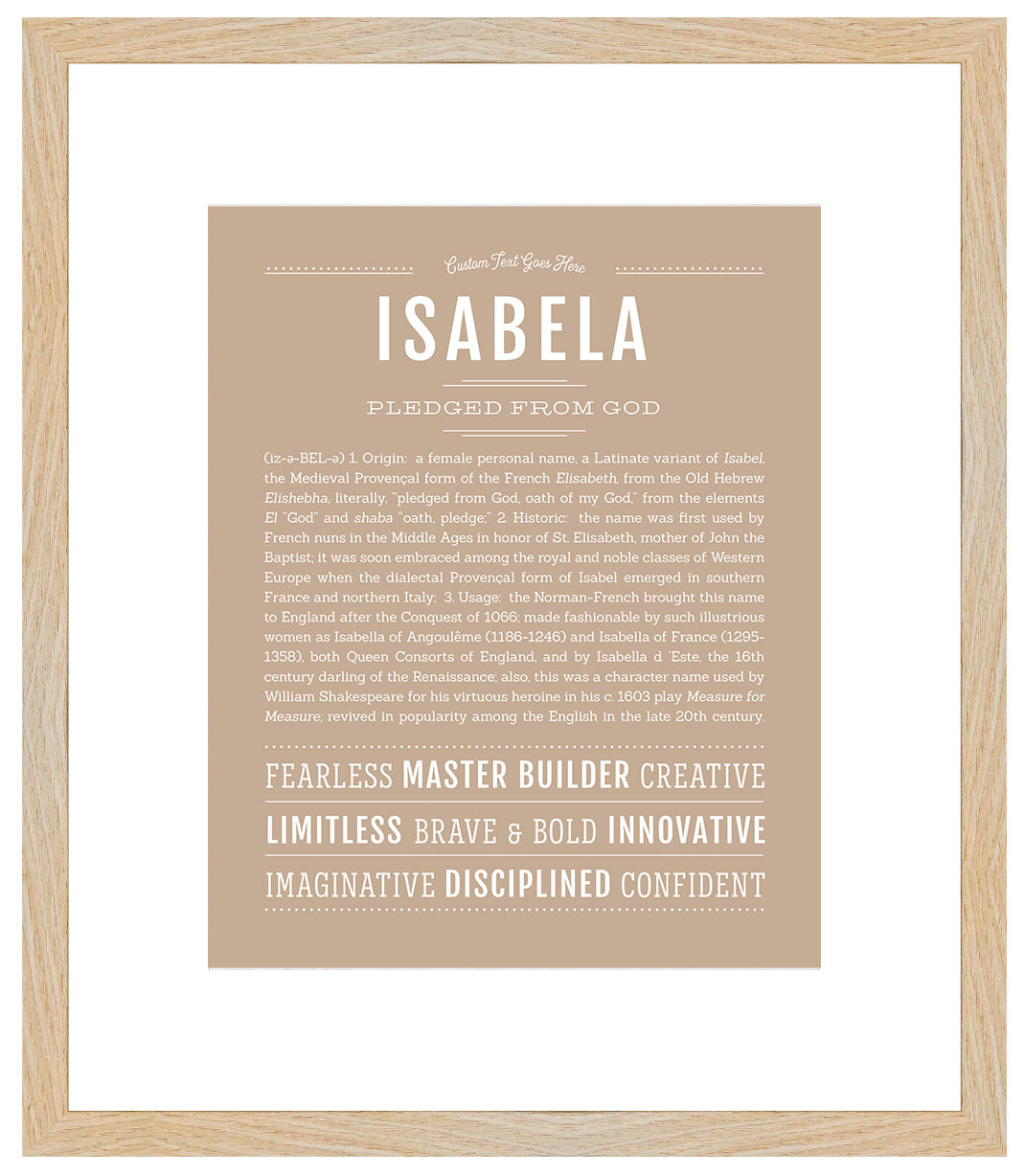 Isabela | Name Art Print