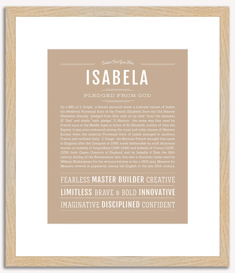 Isabela | Name Art Print