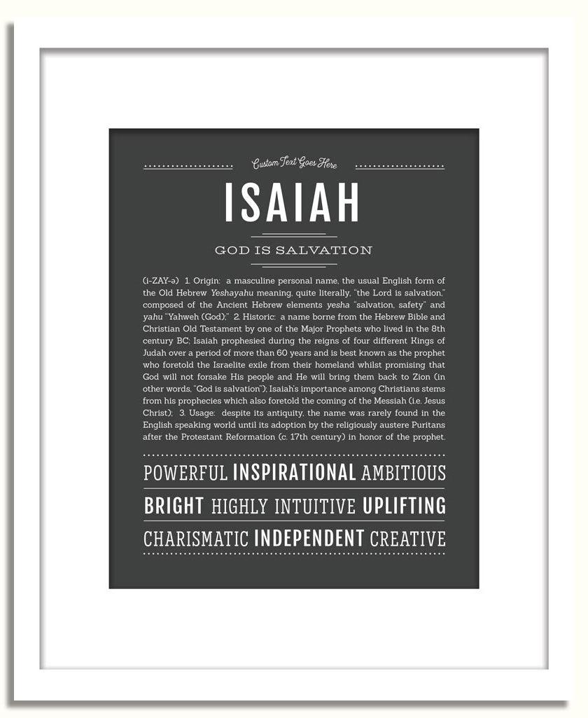 Isaiah | Name Art Print - Personalized Custom Gifts – Name Stories