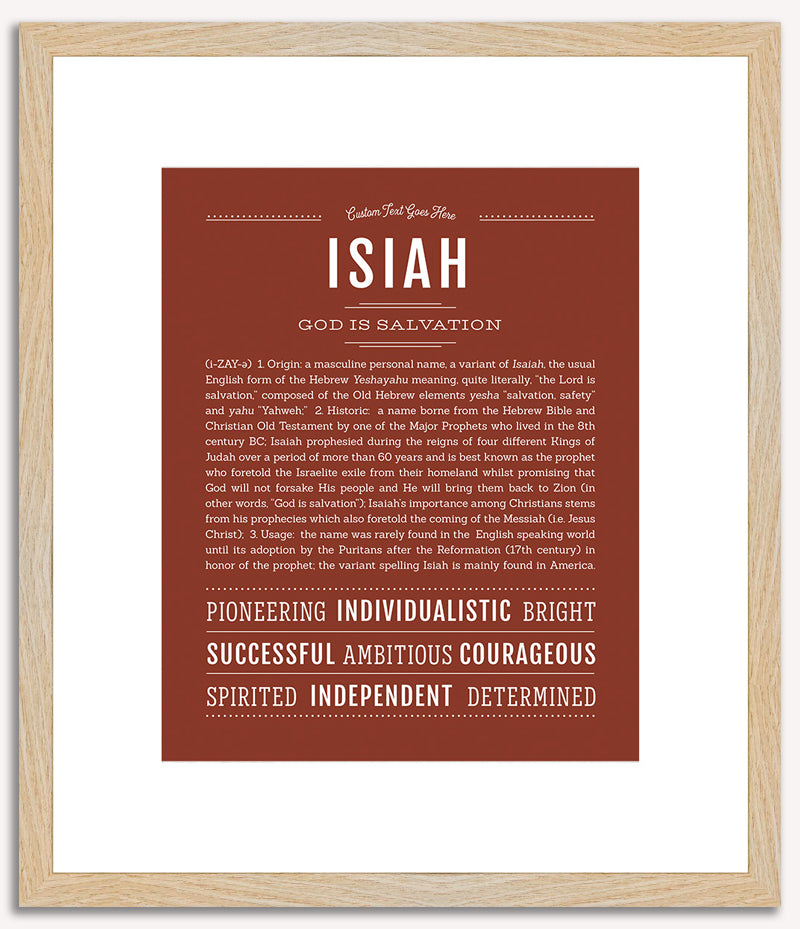 Isiah | Name Art Print