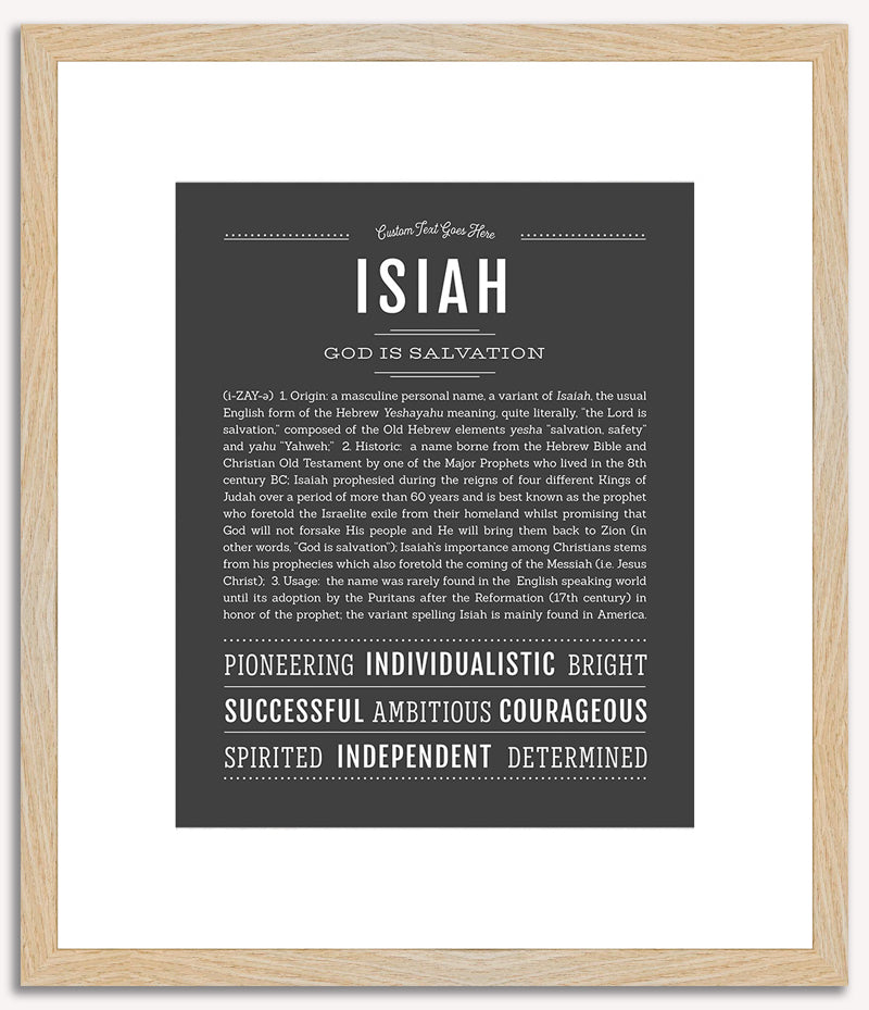 Isiah | Name Art Print