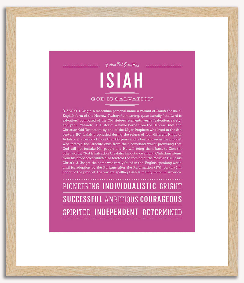 Isiah | Name Art Print