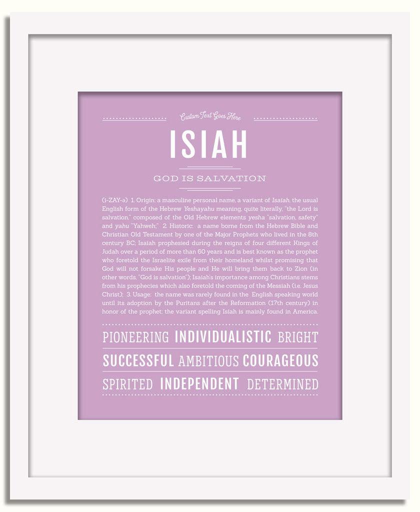 Frame Options | Lilac | White Frame, Matted