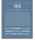 Isis Personalized Name Meaning Art Prints – Name Stories