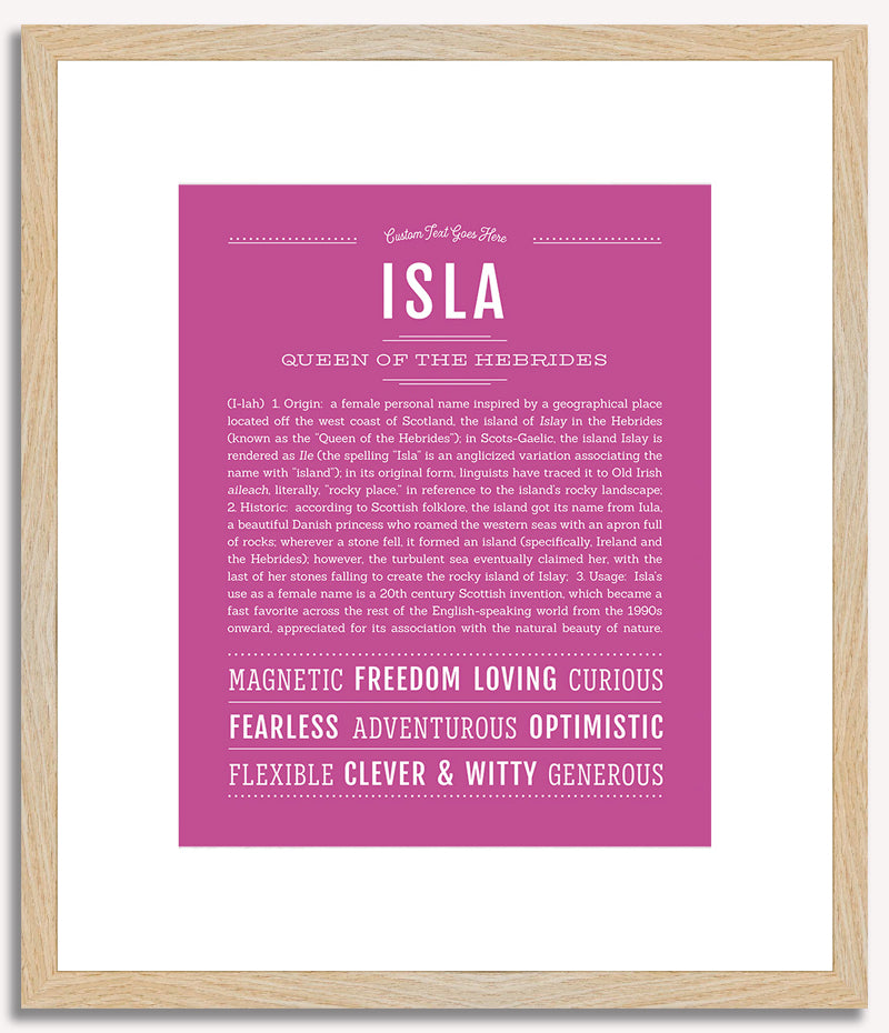 Isla | Name Art Print