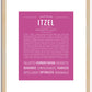 Itzel | Name Art Print