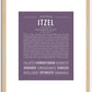 Itzel | Name Art Print