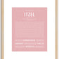 Itzel | Name Art Print