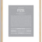 Itzel | Name Art Print