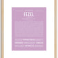 Itzel | Name Art Print