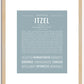 Itzel | Name Art Print