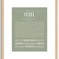 Itzel | Name Art Print