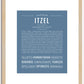 Itzel | Name Art Print