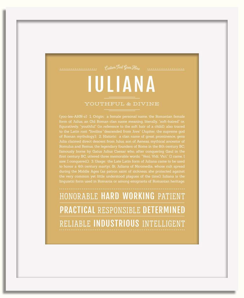 Frame Options | Matte Gold | White Frame, Matted