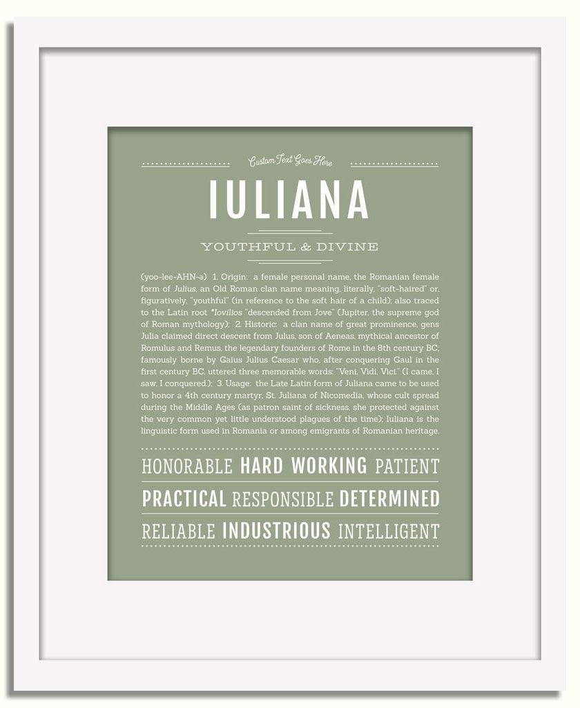 Frame Options | Sage | White Frame, Matted