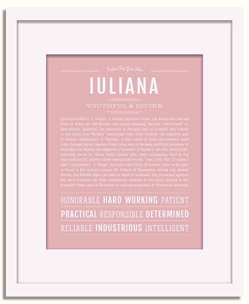 Frame Options | Dusty Rose | White Frame, Matted