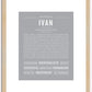 Ivan | Name Art Print