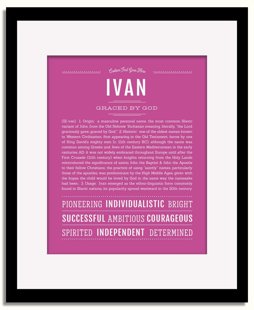 Frame Options | Dark Pink | Black Frame, Matted