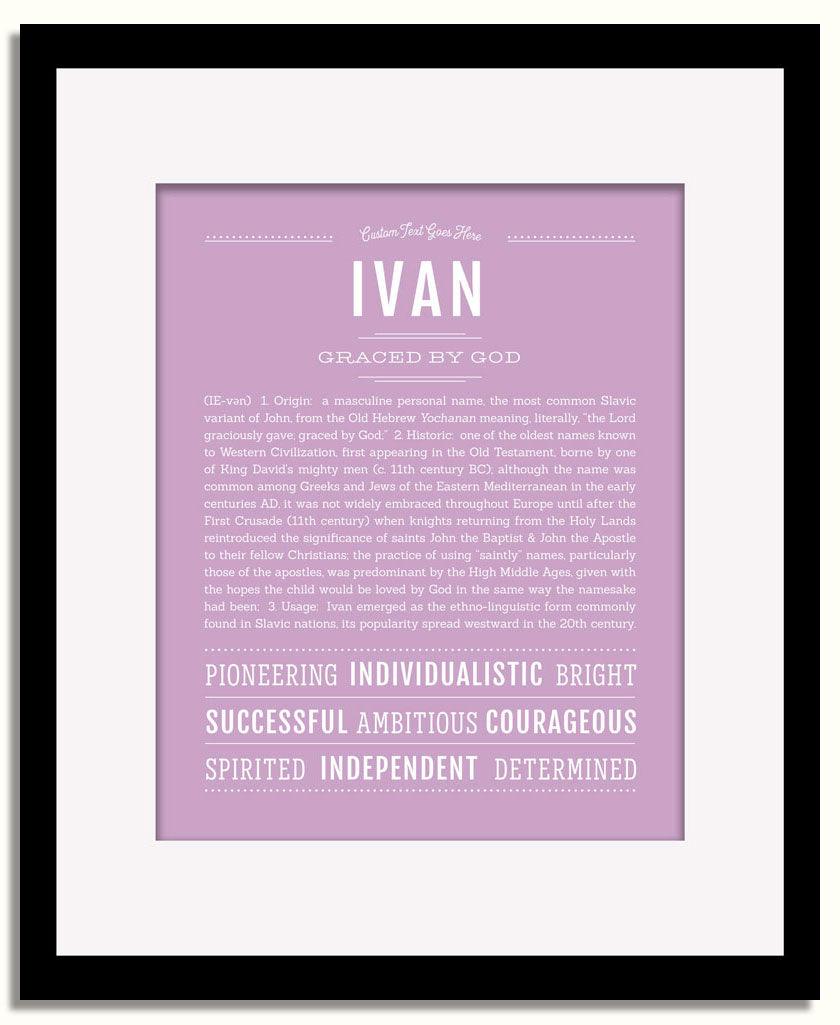 Frame Options | Lilac | Black Frame, Matted