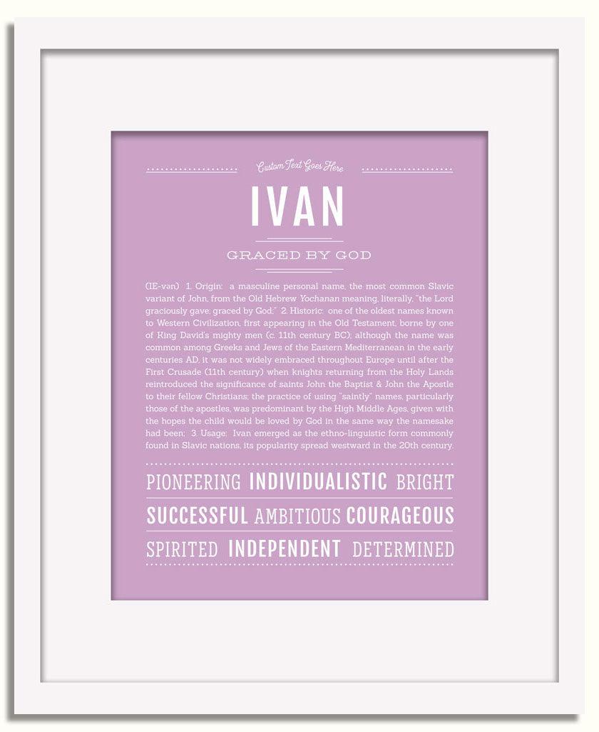 Frame Options | Lilac | White Frame, Matted