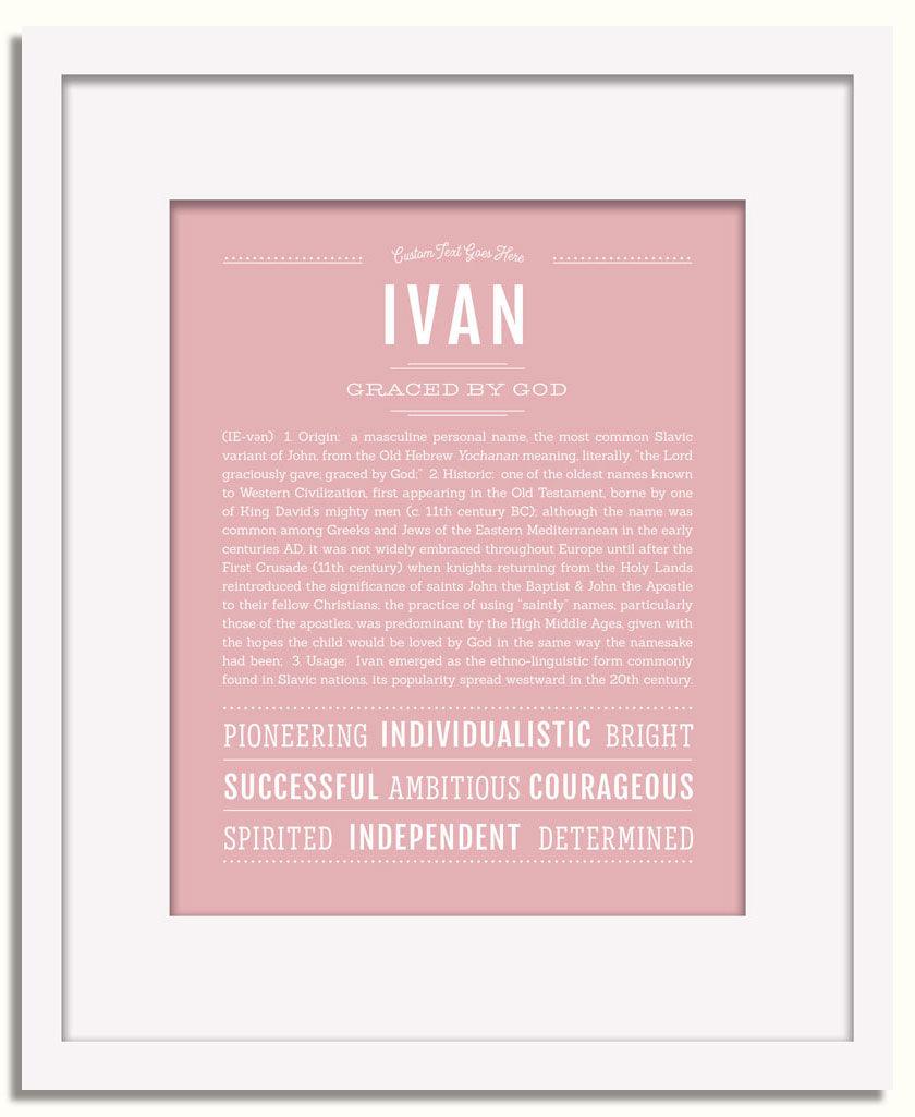 Frame Options | Dusty Rose | White Frame, Matted