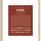 Ivana | Name Art Print