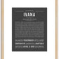 Ivana | Name Art Print