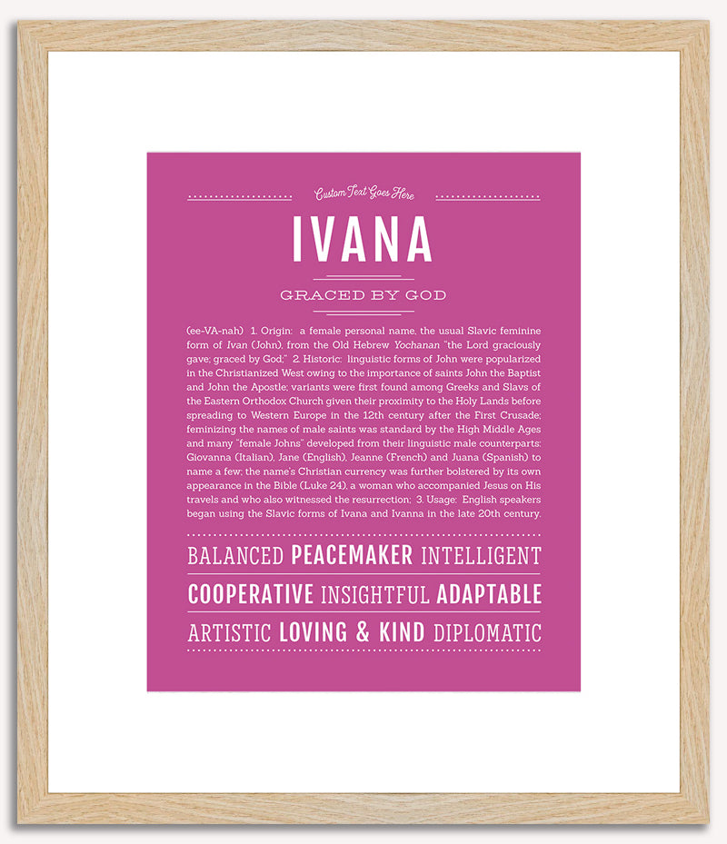 Ivana | Name Art Print