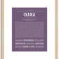 Ivana | Name Art Print