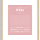 Ivana | Name Art Print