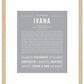 Ivana | Name Art Print