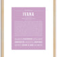 Ivana | Name Art Print