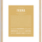 Ivana | Name Art Print